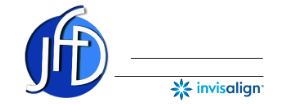 The image displays a logo with text that reads  JOOLY FAMILY DENTAL  above a graphic of a tooth, followed by an acronym  JFD,  which stands for  Jolly Family Dental.  Below the acronym, there is a website address  www.jollydentalfamily.com . The logo also features a stylized letter  D  with a blue design element and a small graphic of a globe with a flag on top to the right of the text.