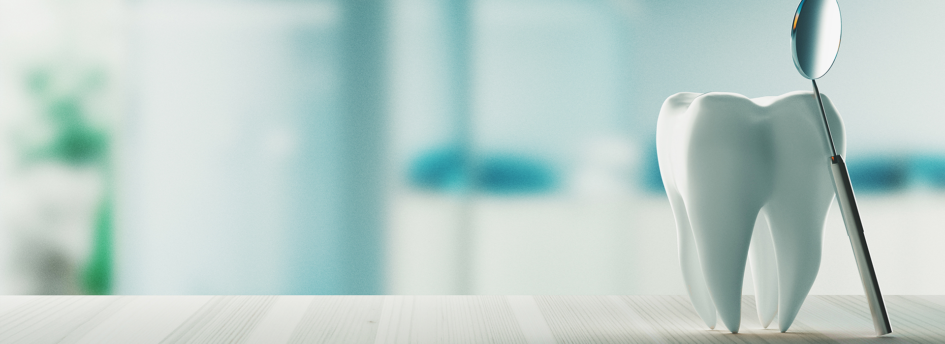 An animated toothbrush with a human-like face, standing on a countertop next to a glass of water.